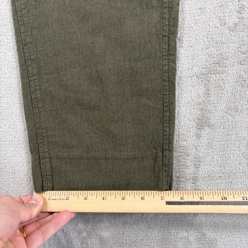 Abercrombie & Fitch Stretch Linen Blend Lounge Pants in Olive Green Men Medium - Picture 9 of 11